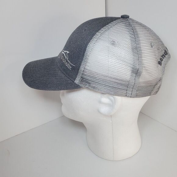 Fishoholic Mens Mesh Back Trucker Hat Snapback Hunting Fishing Gorpcore Gray - Picture 4 of 7